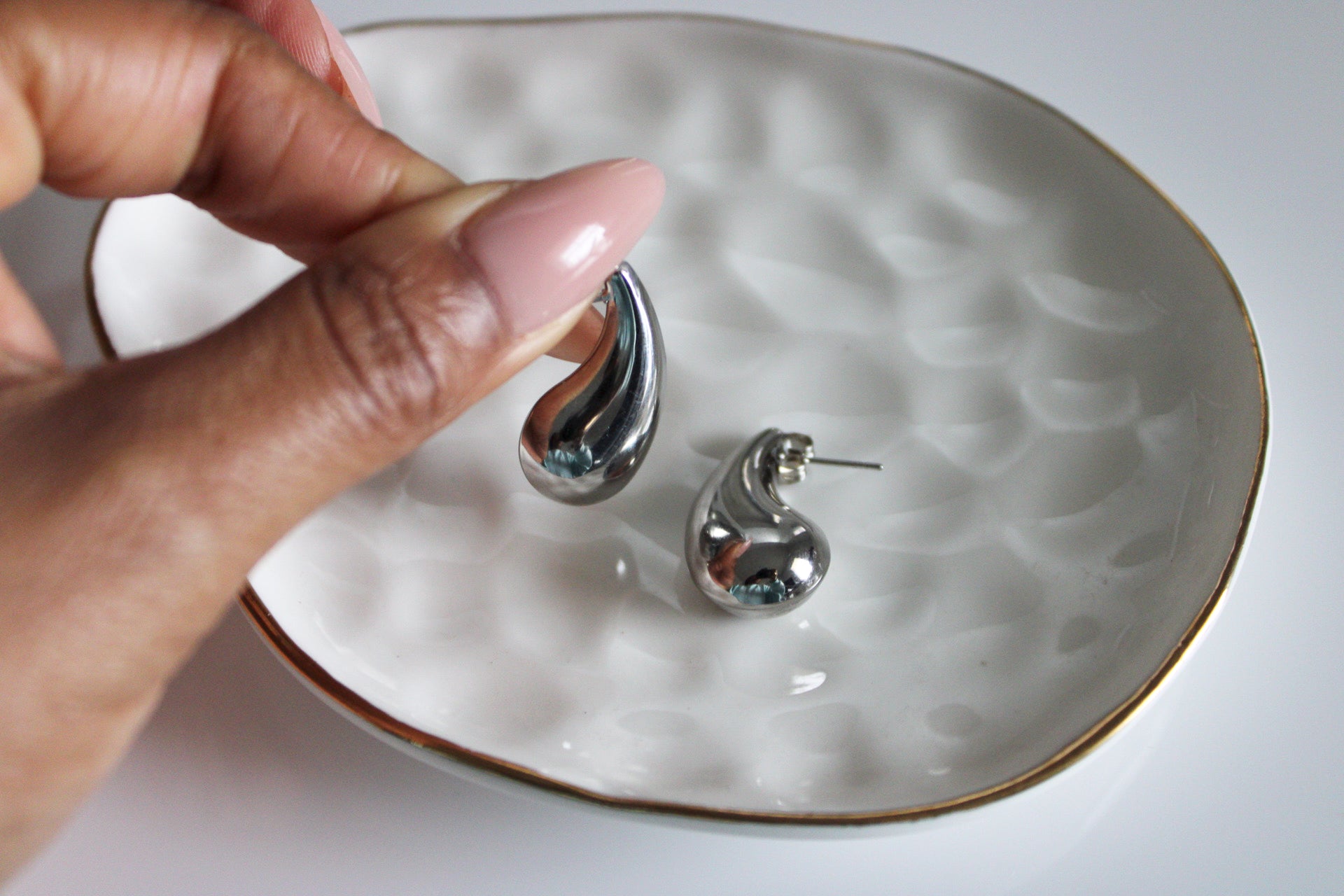 Mini Drop Earrings | Silver