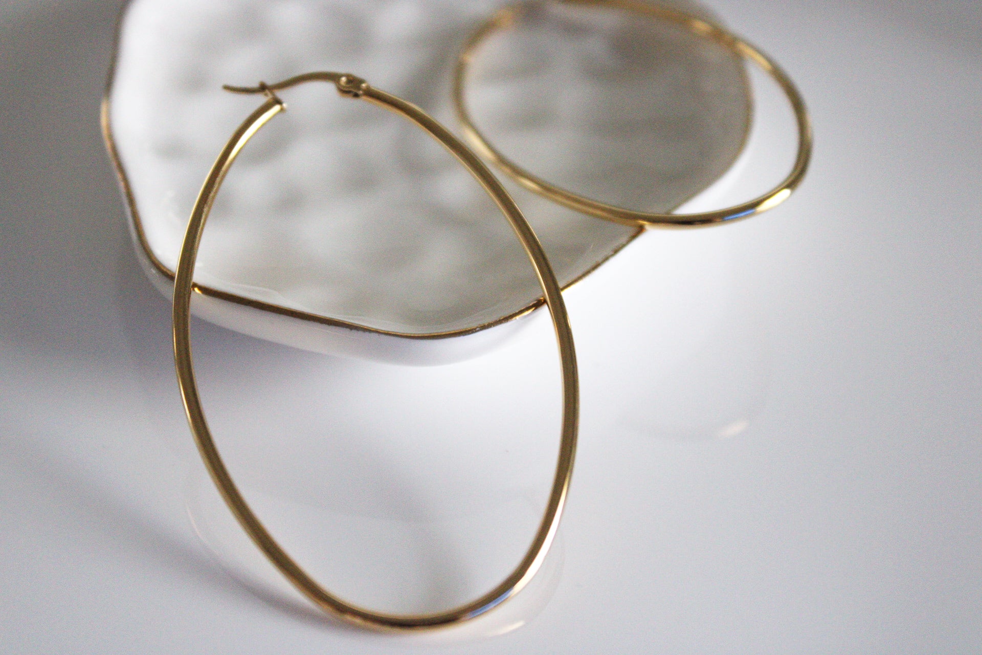 Oval Hoop Earrings