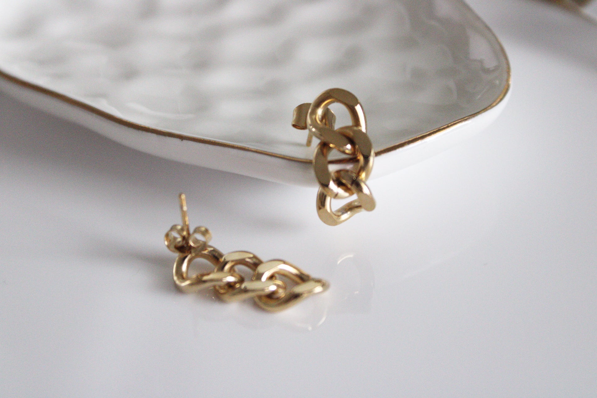 Cuban Link Drop Earrings