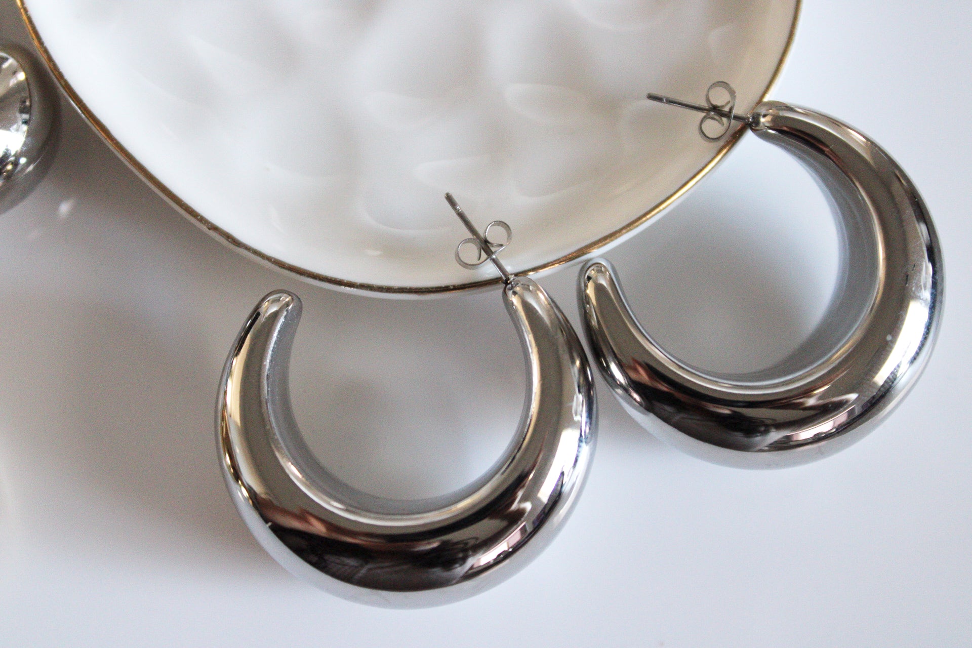 Moon Hoops | Silver