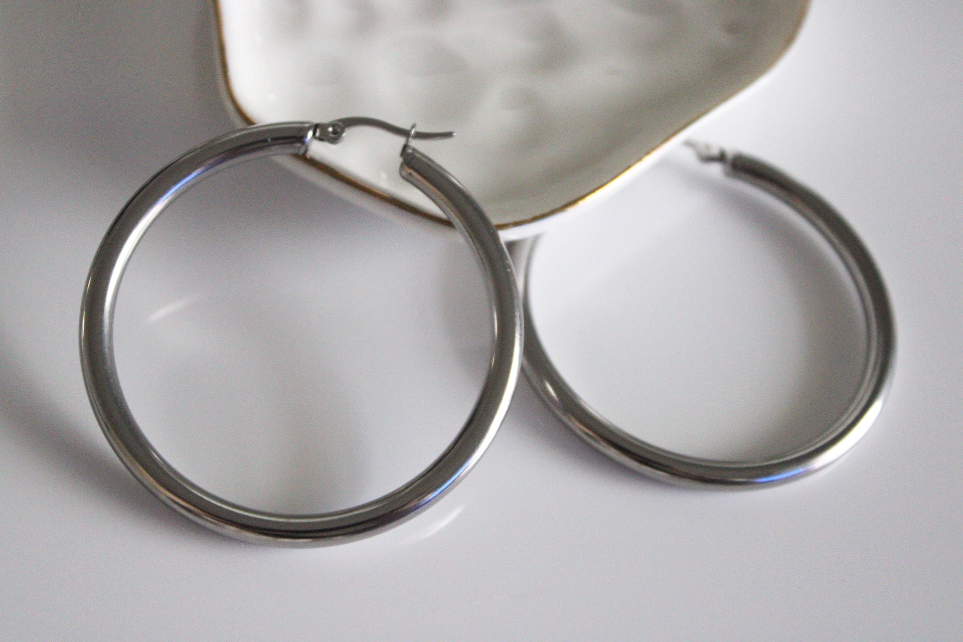 Laine Hoop Earrings | Silver