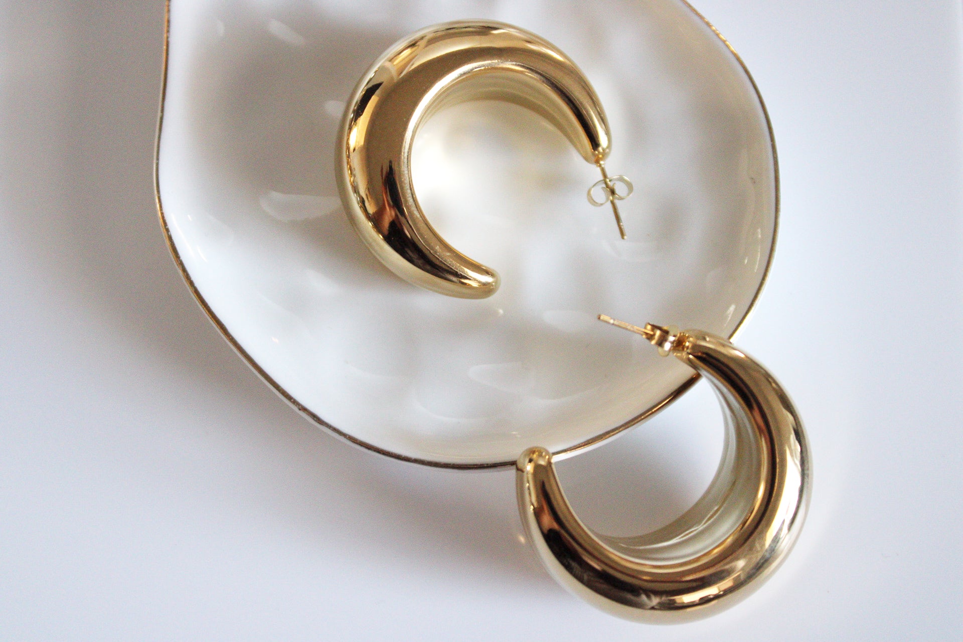 Moon Hoops | Gold