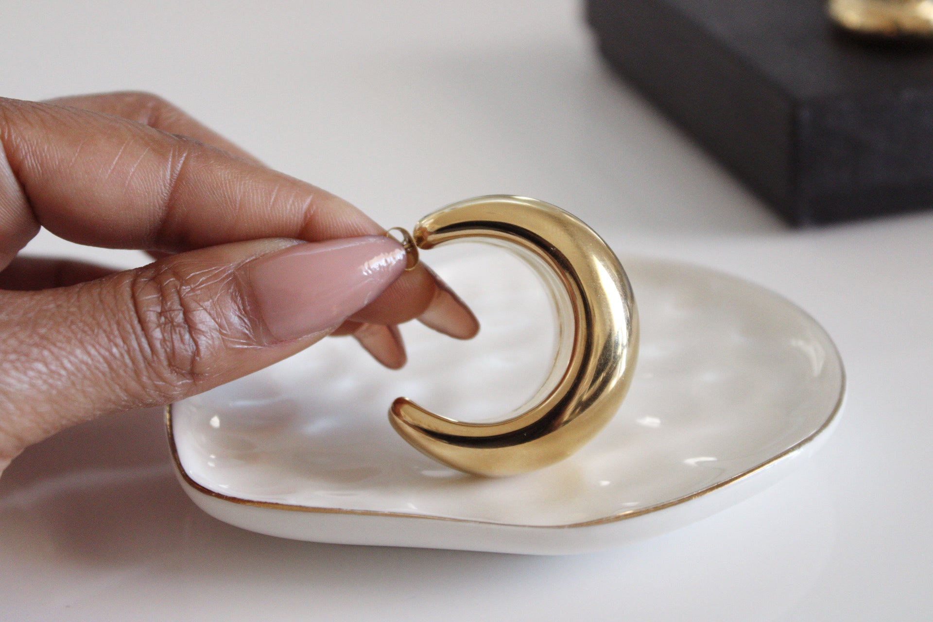 Moon Hoops | Gold