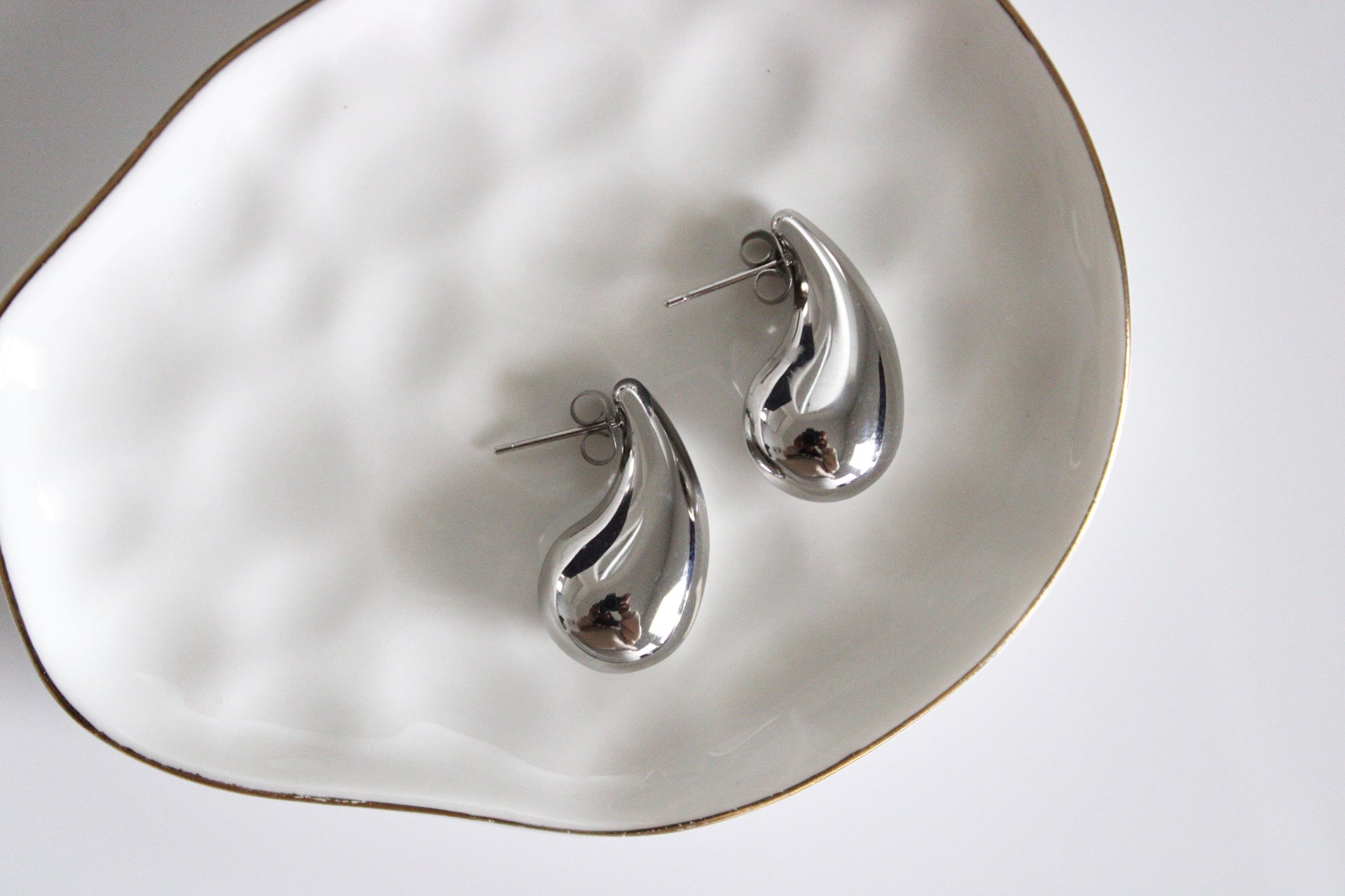Mini Drop Earrings | Silver