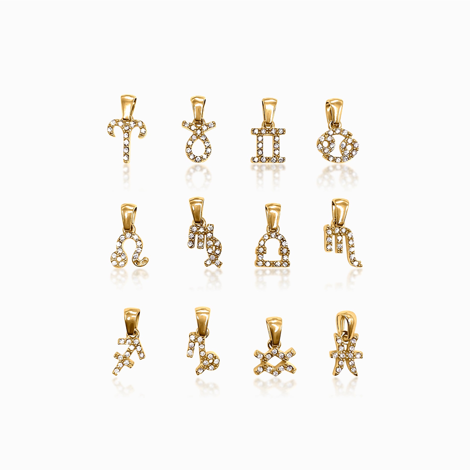 Dainty Pave Zodiac Necklace
