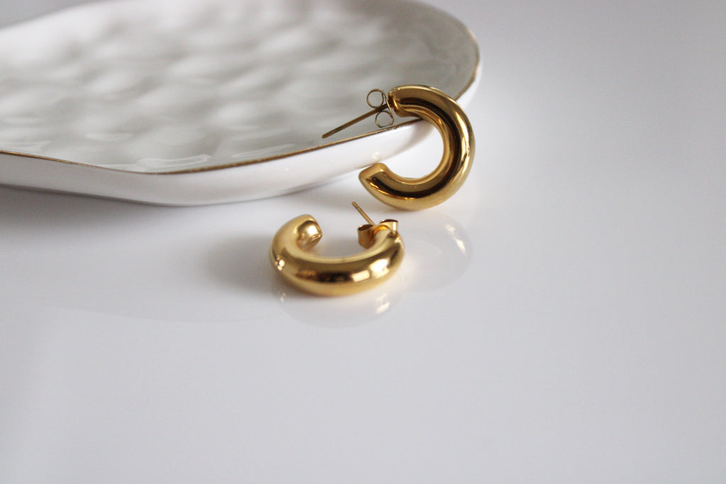 Chunky Mini Hoops | Gold