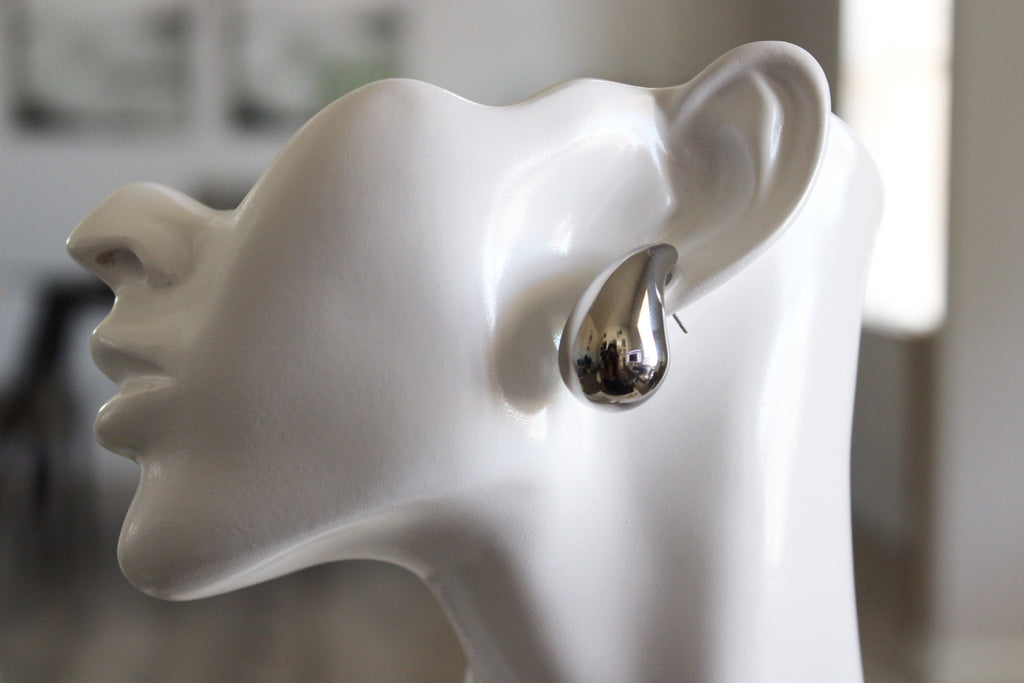 Drop Earrings Large | Silver