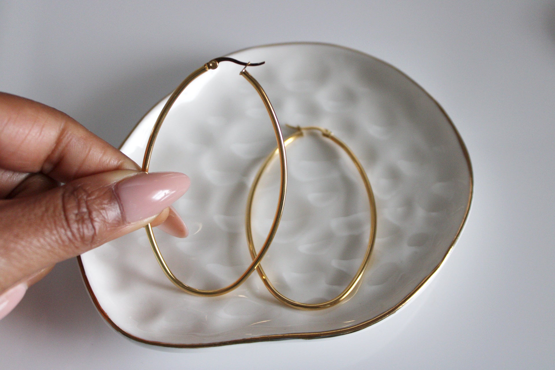 Oval Hoop Earrings