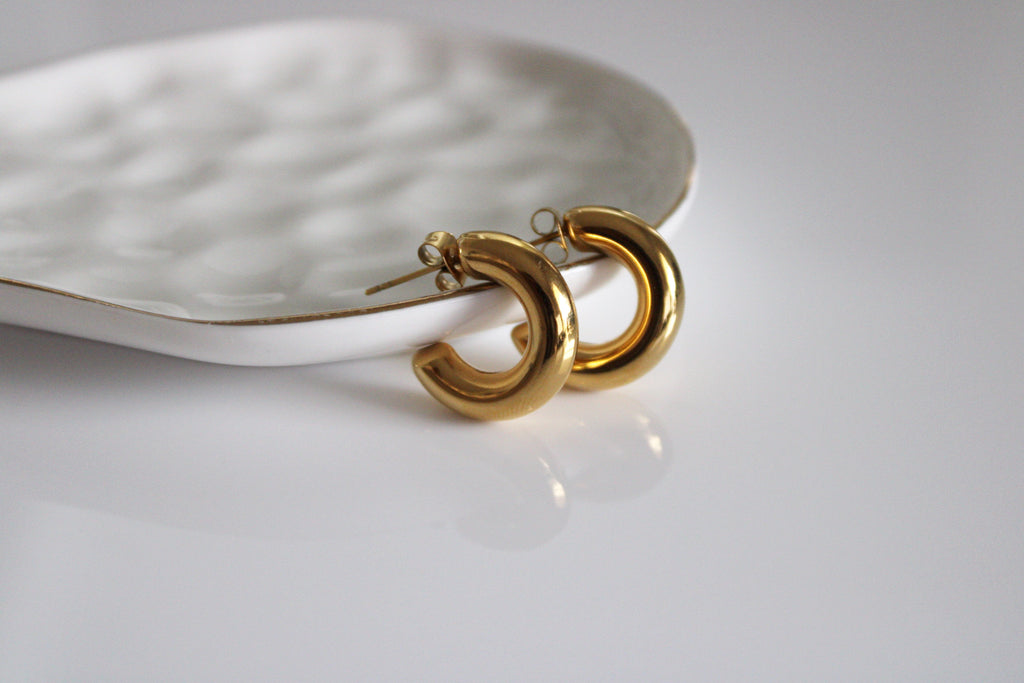 Chunky Mini Hoops | Gold