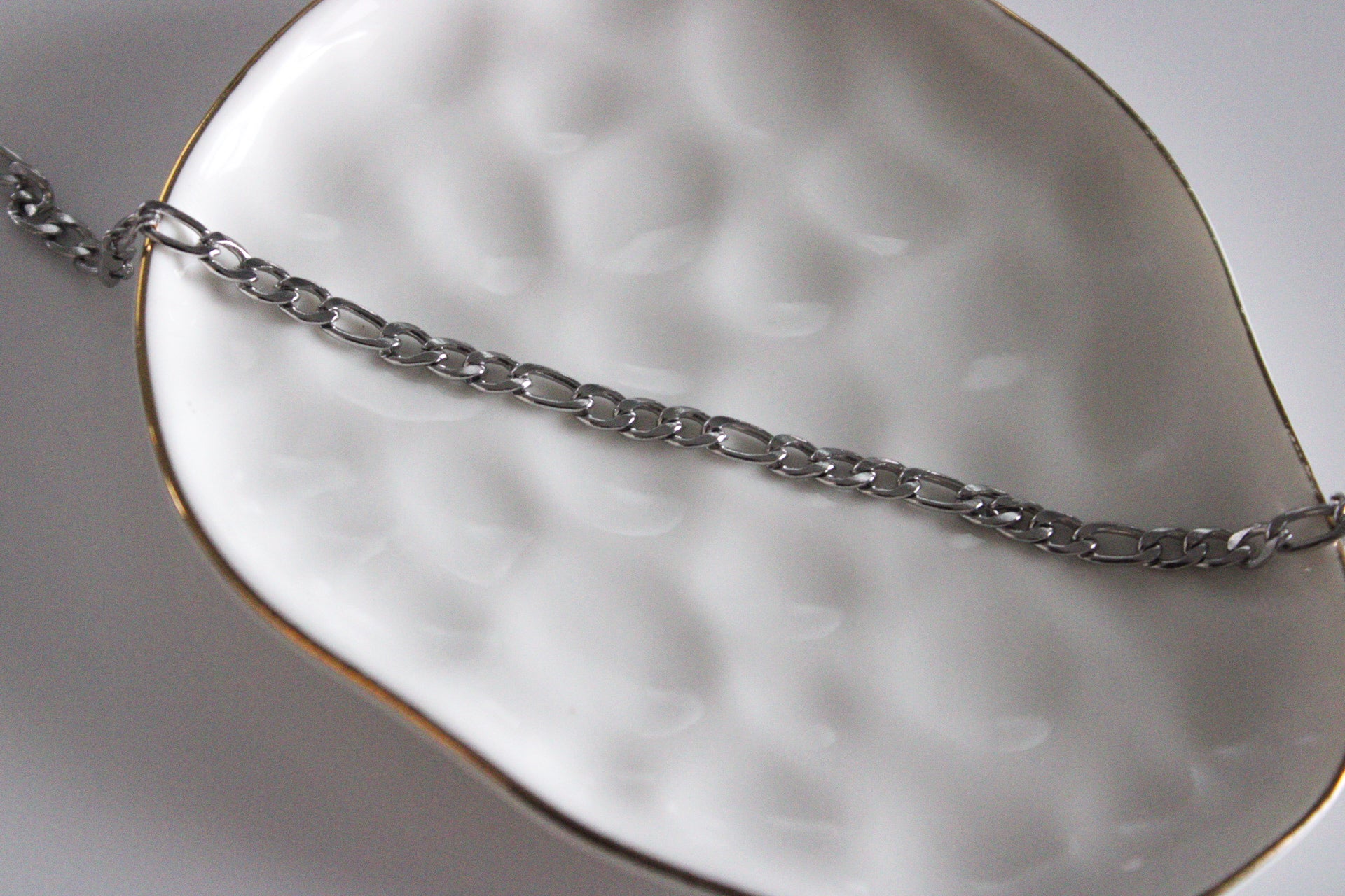 Figaro Chain Anklet | Silver