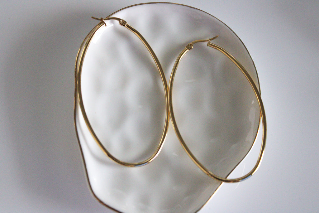 Oval Hoop Earrings