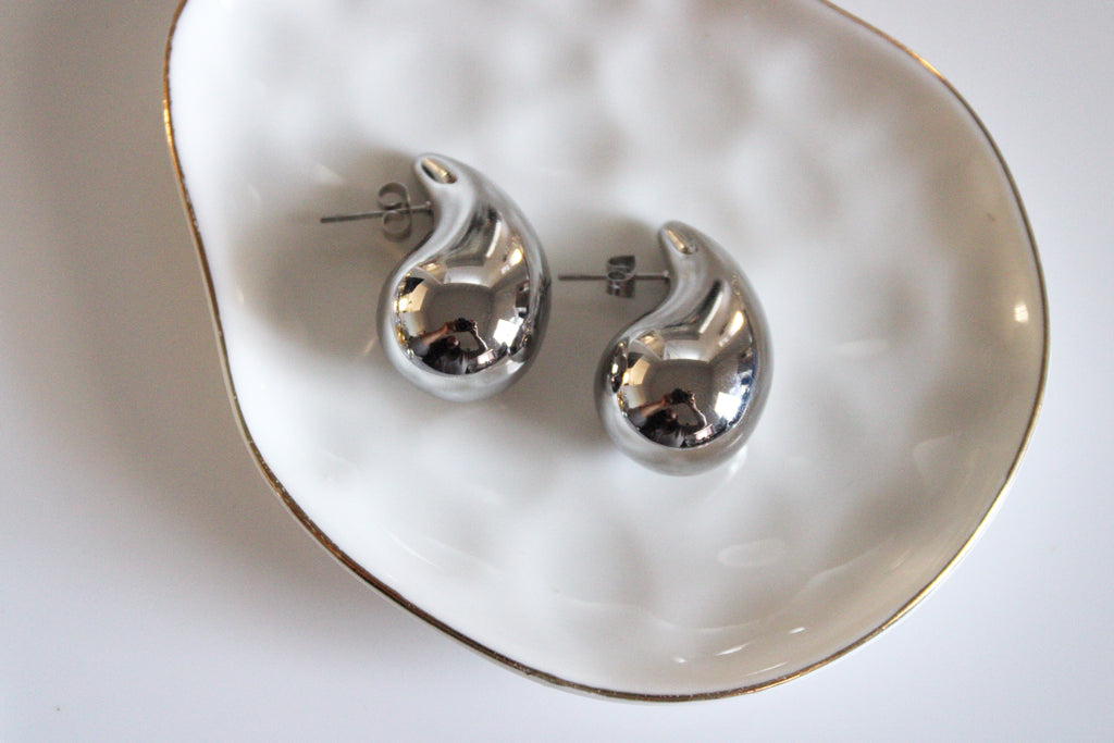 Drop Earrings Large | Silver