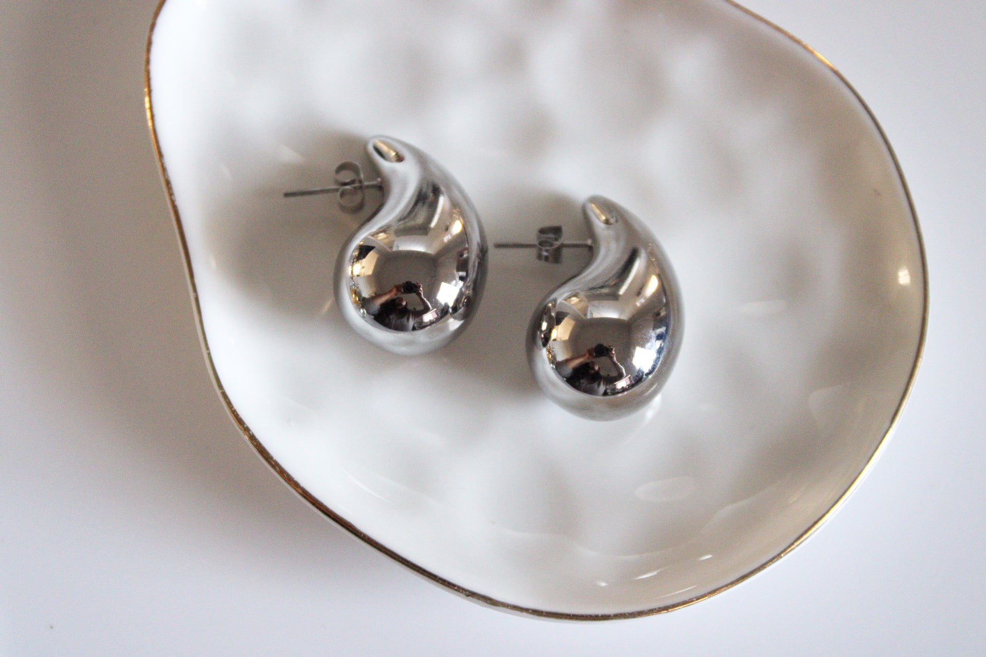 Drop Earrings Large | Silver