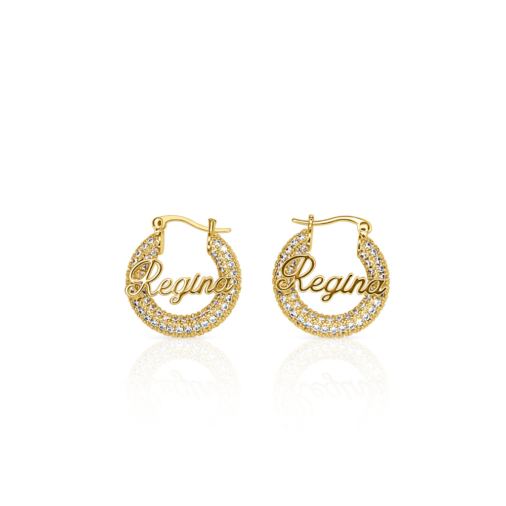 Custom Bamboo Bling Earrings