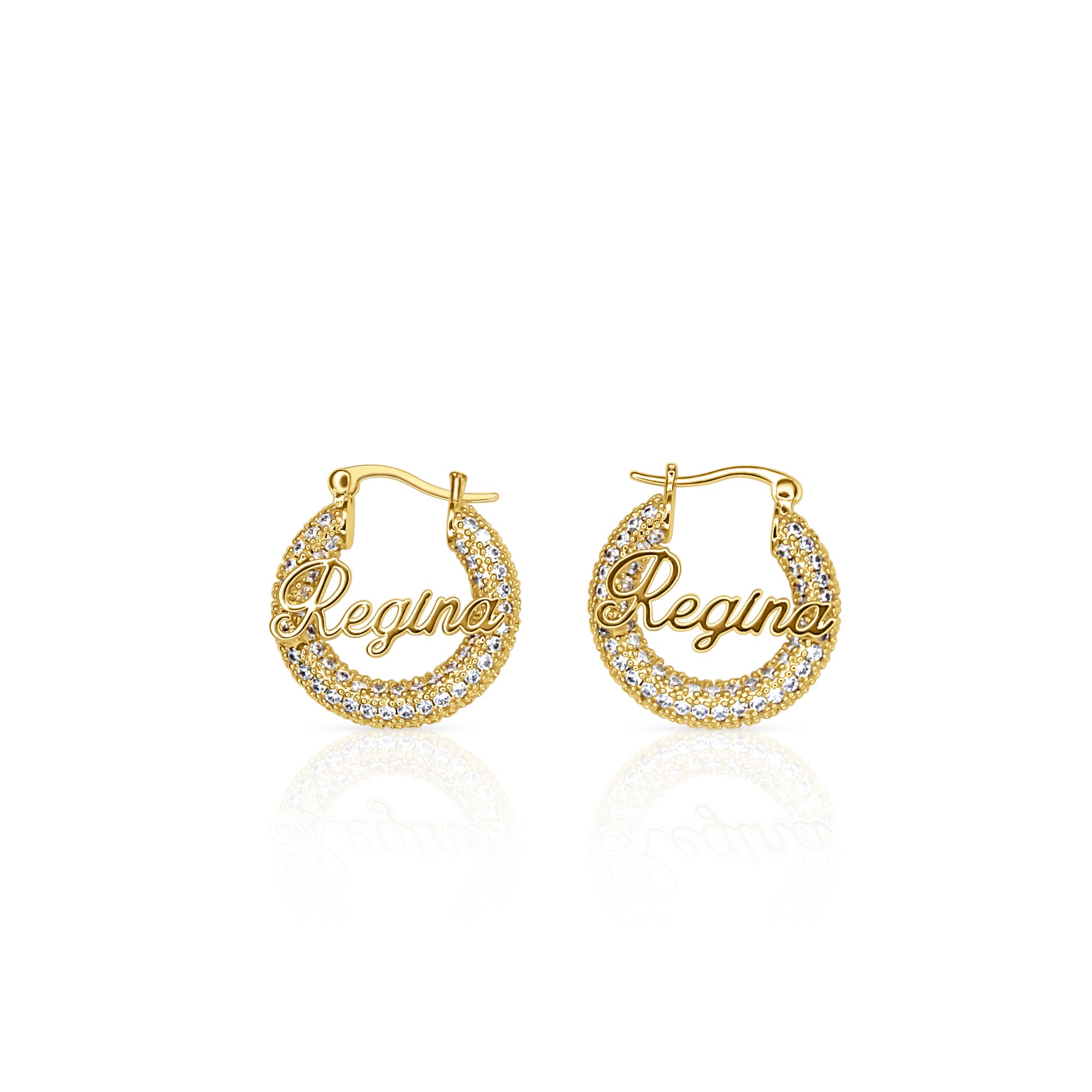 Custom Bamboo Bling Earrings
