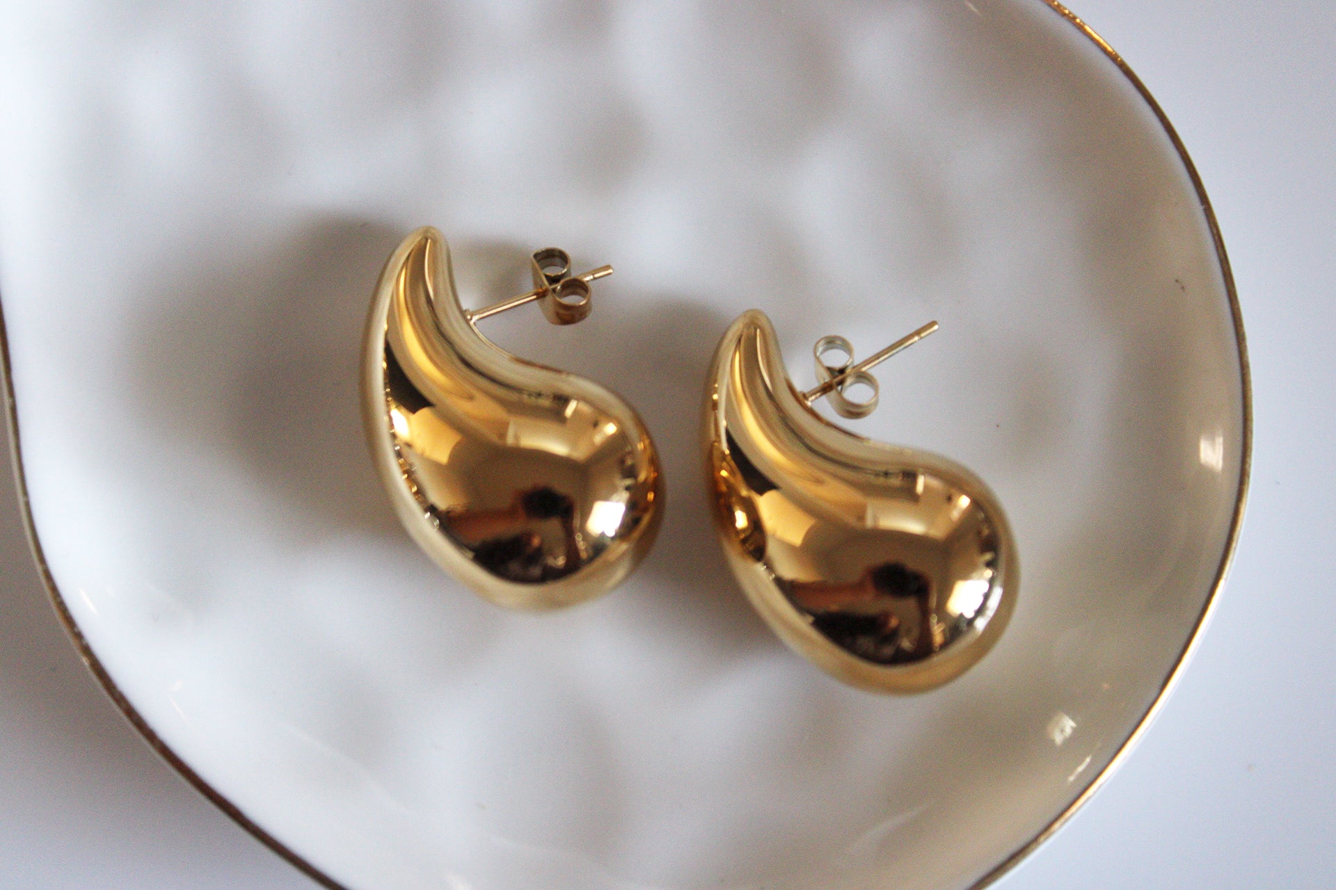 Drop Earrings Large | Gold