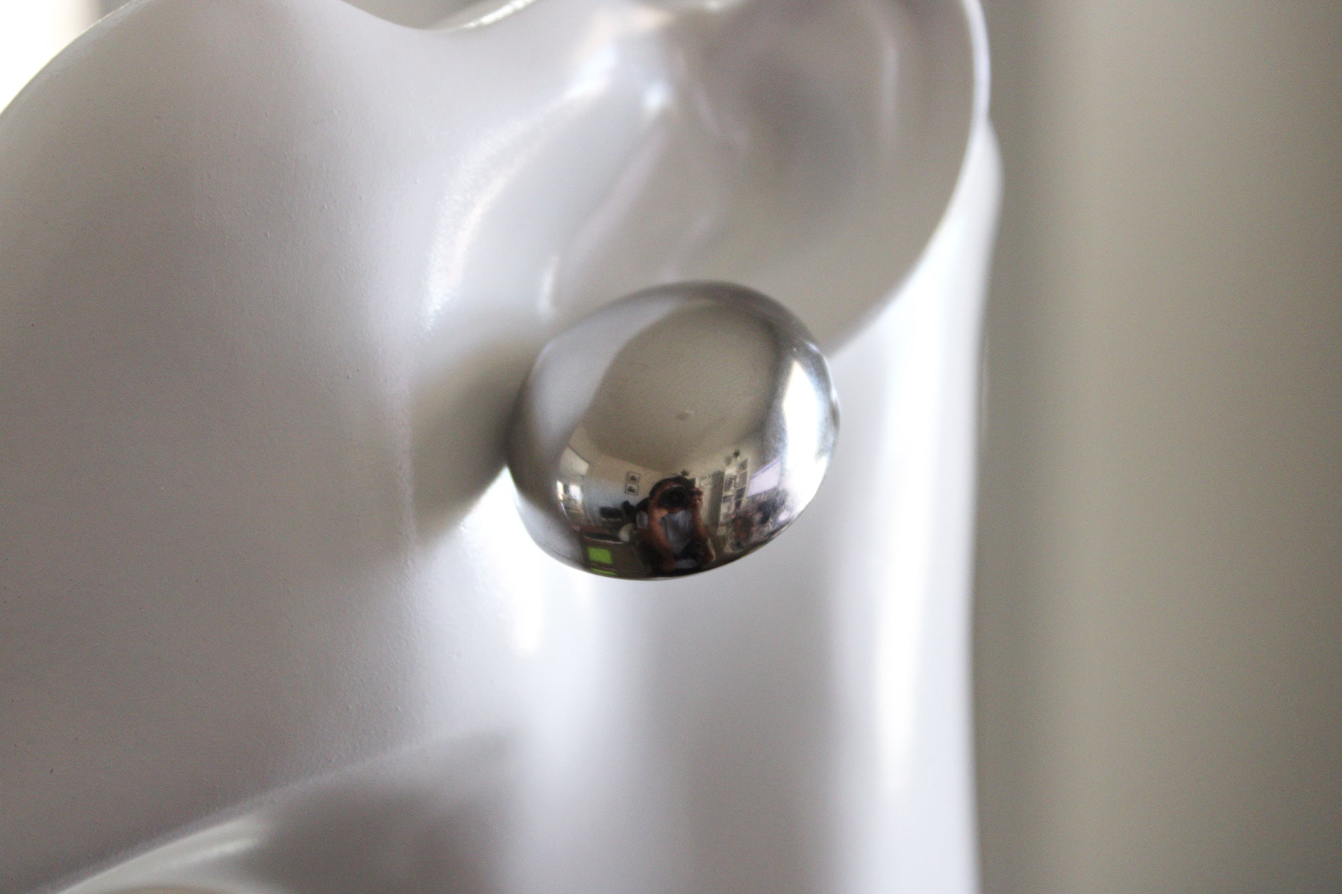 Oversized Oval Stud Earrings | Silver