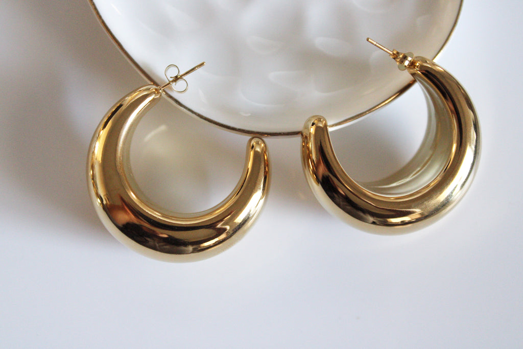 Moon Hoops | Gold