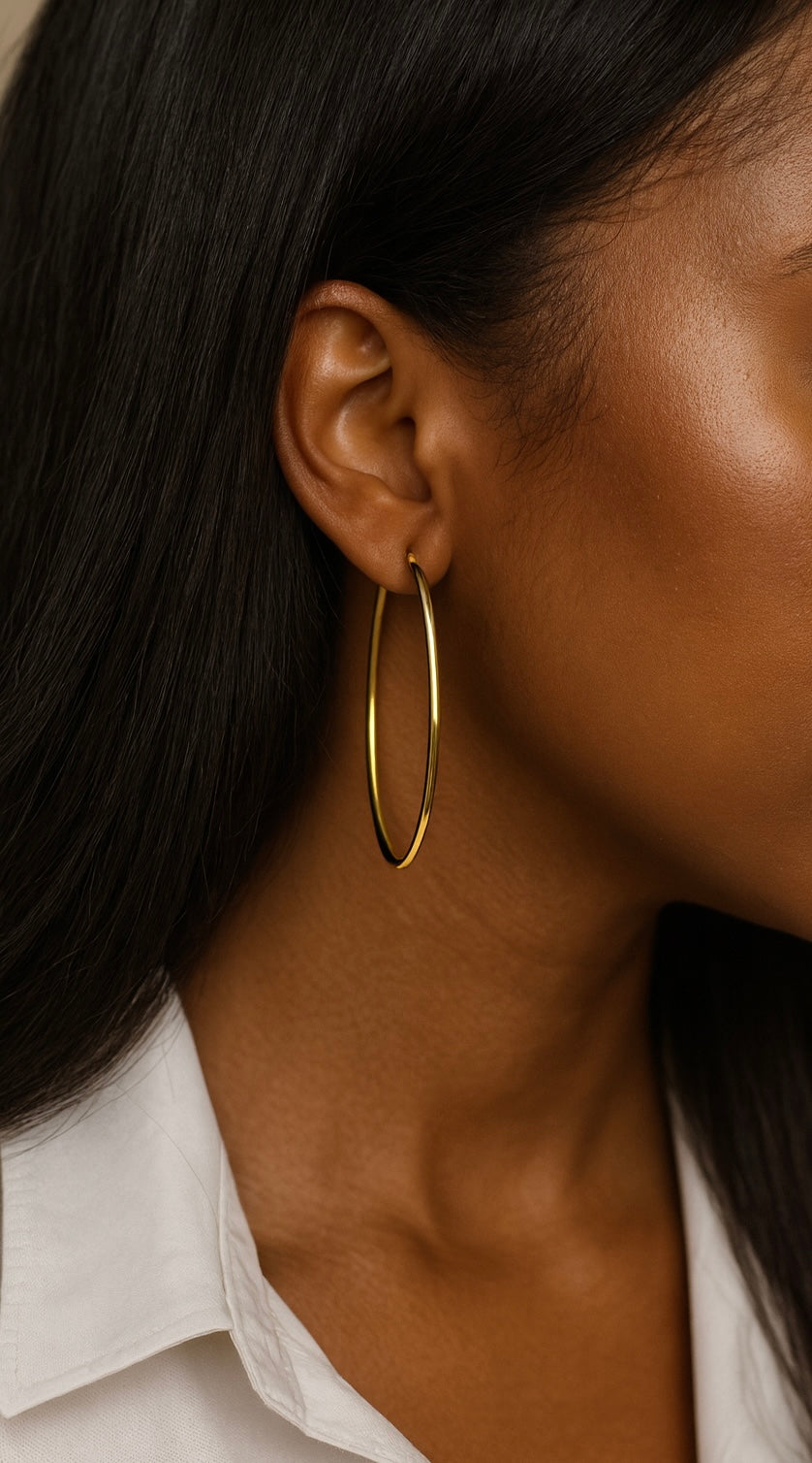 Oval Hoop Earrings