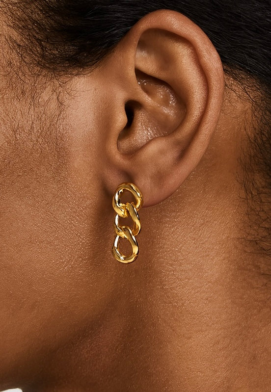 Cuban Link Drop Earrings
