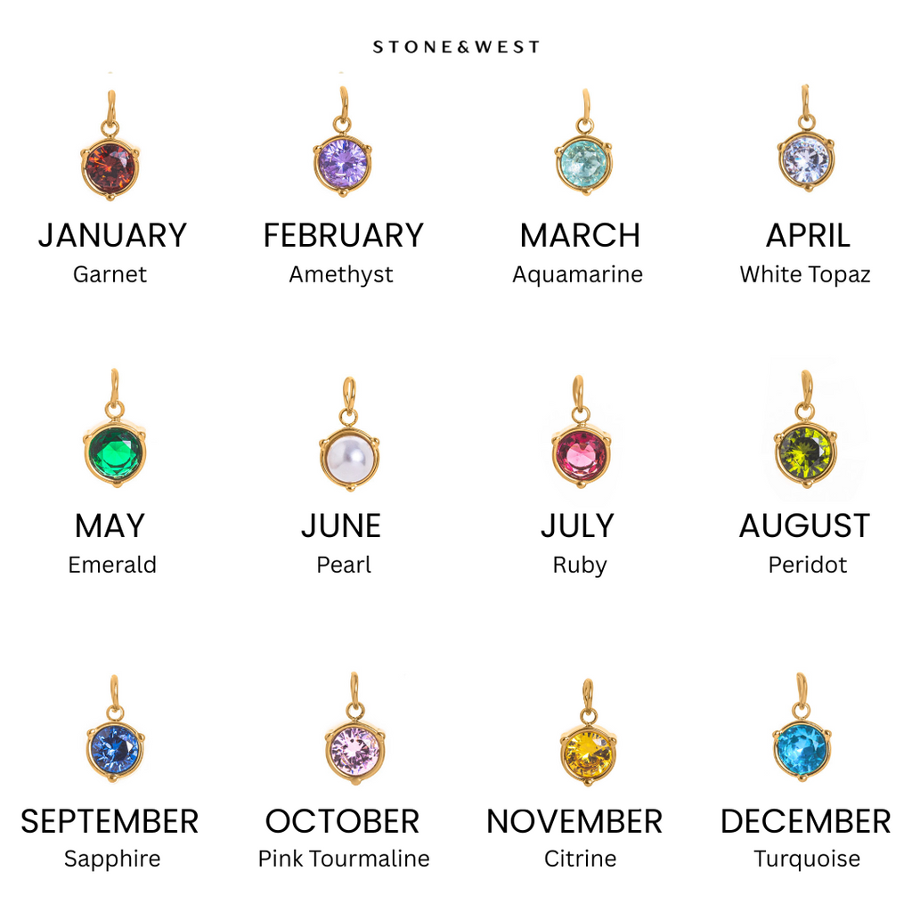 Birthstone Necklace | Classic Round Pendant