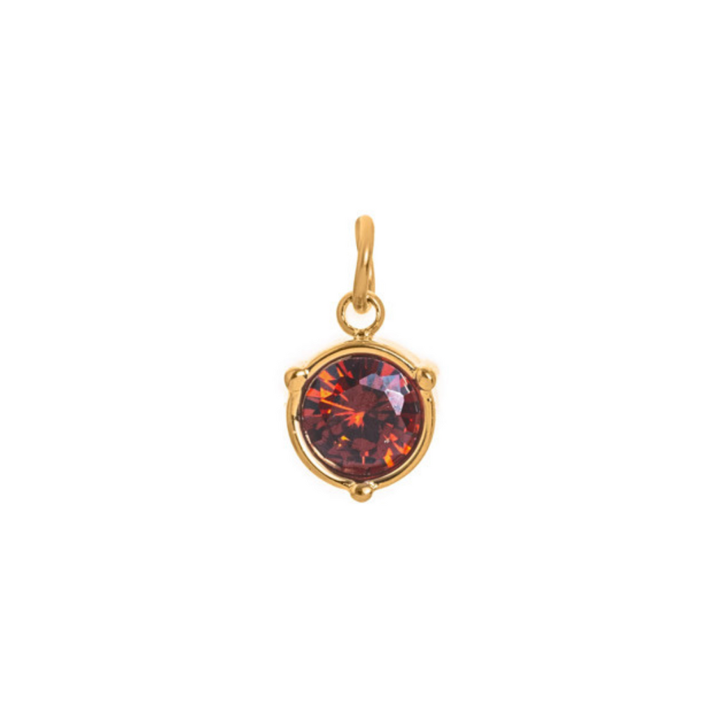 Birthstone Necklace | Classic Round Pendant