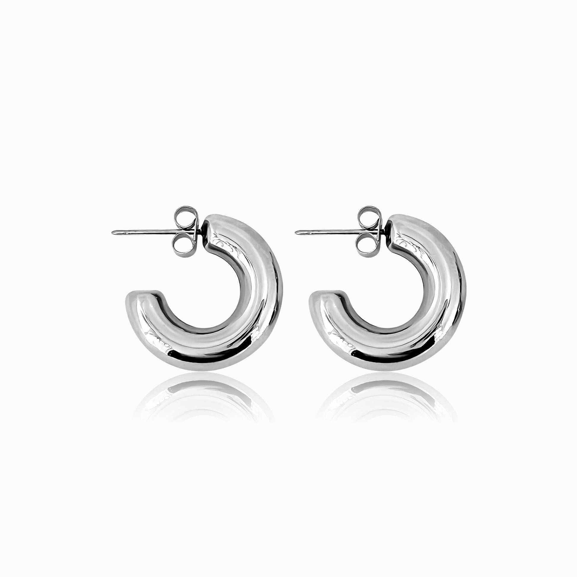 Chunky Mini Hoops | Silver
