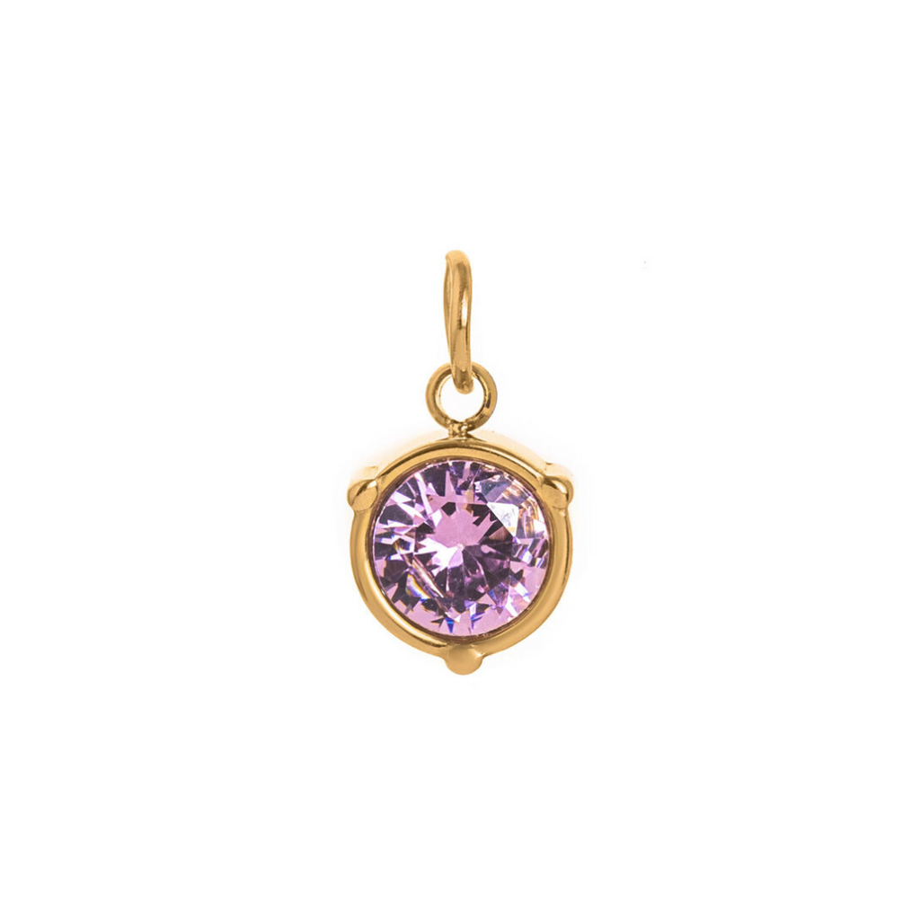 Birthstone Necklace | Classic Round Pendant