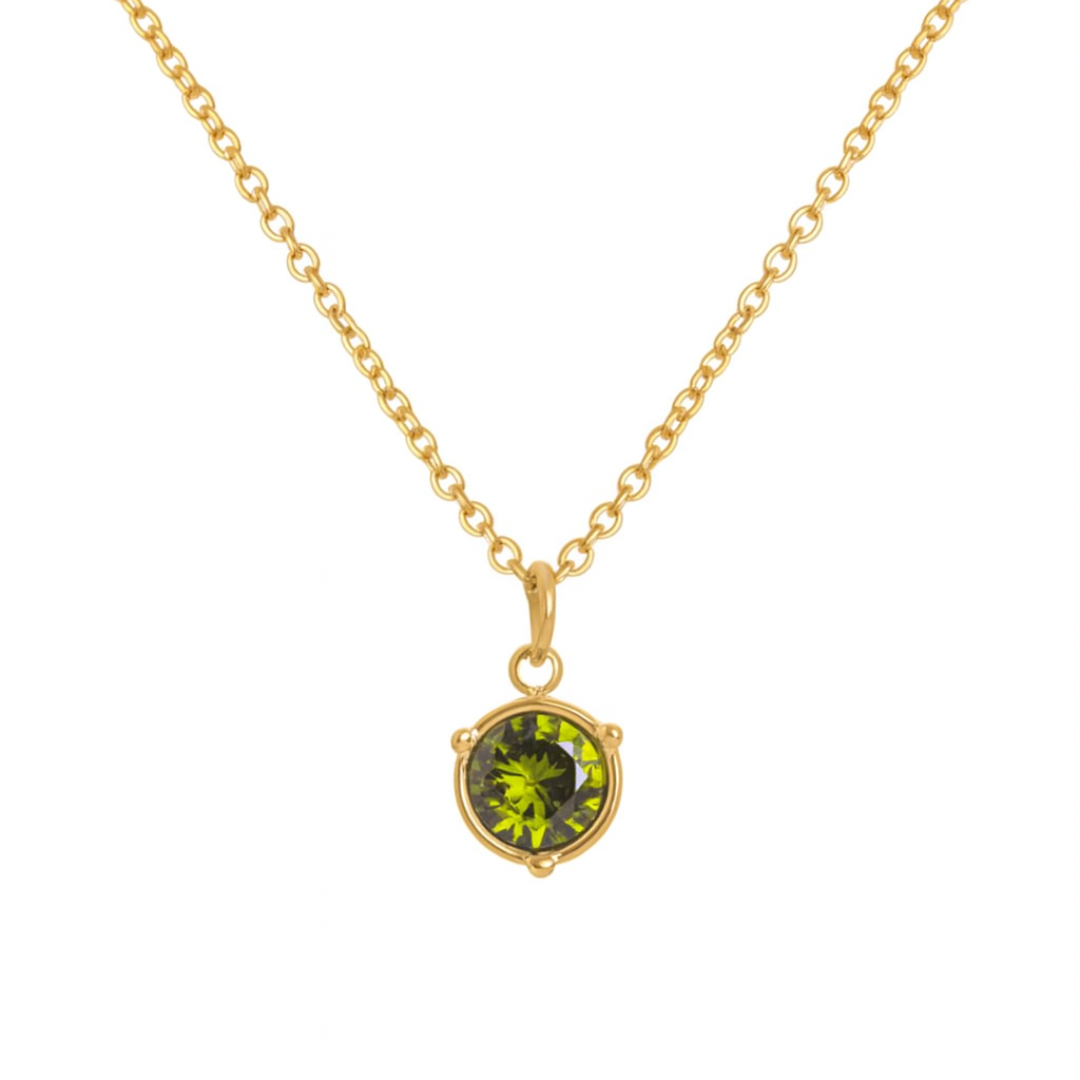Birthstone Necklace | Classic Round Pendant