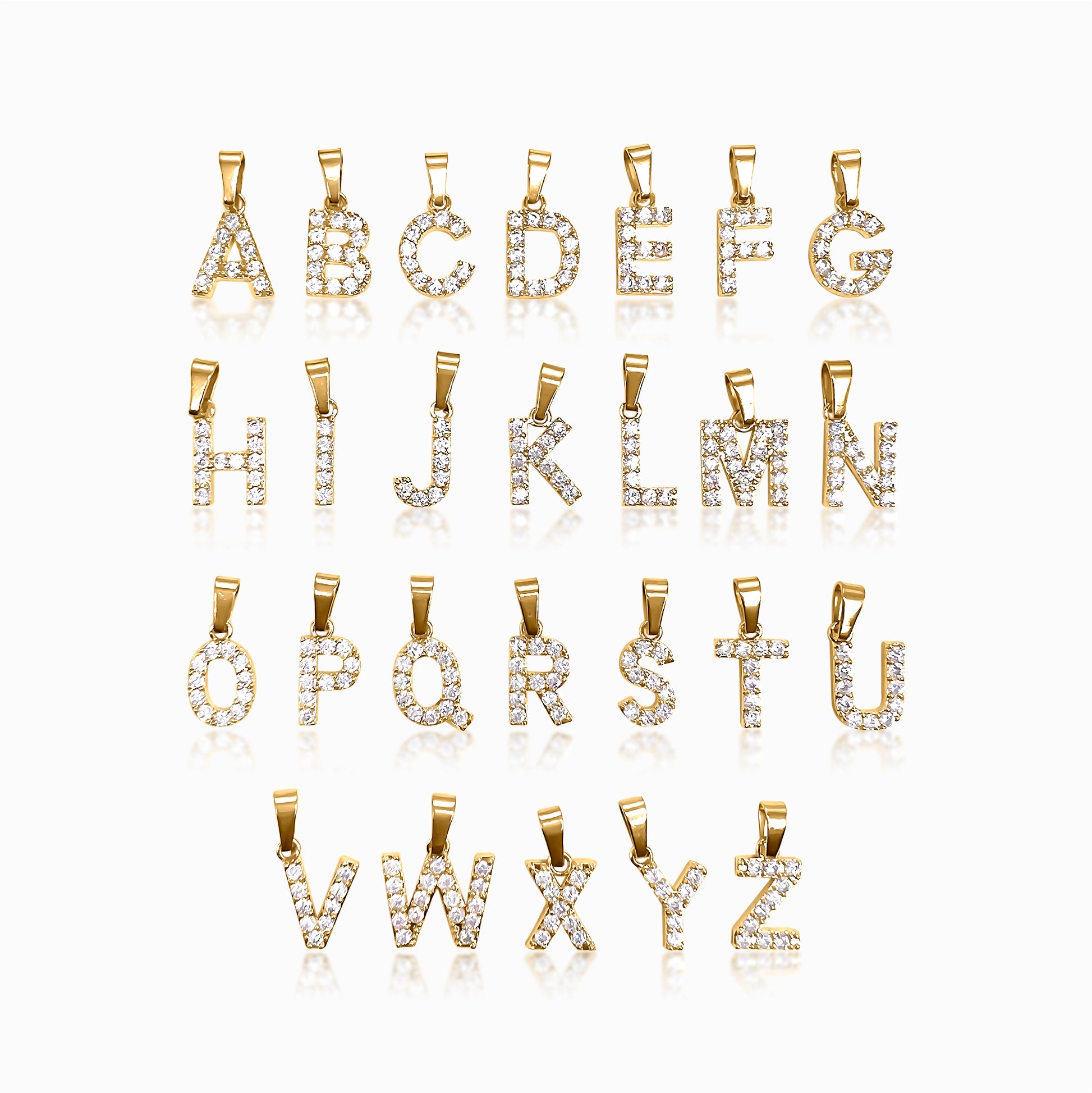 Dainty Pave Initial Necklace