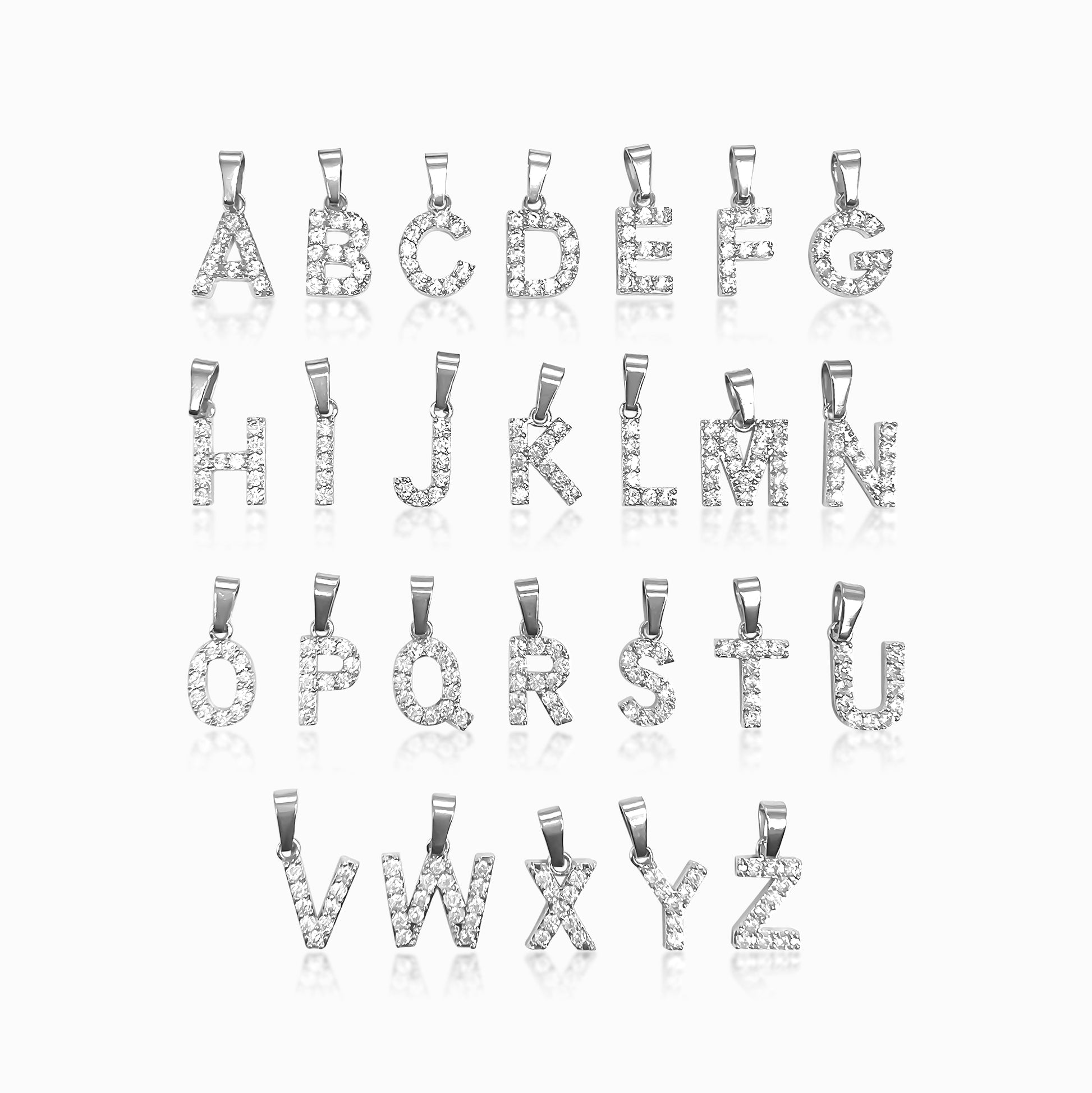 Dainty Pave Initial Necklace