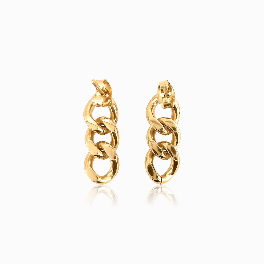 Cuban Link Drop Earrings