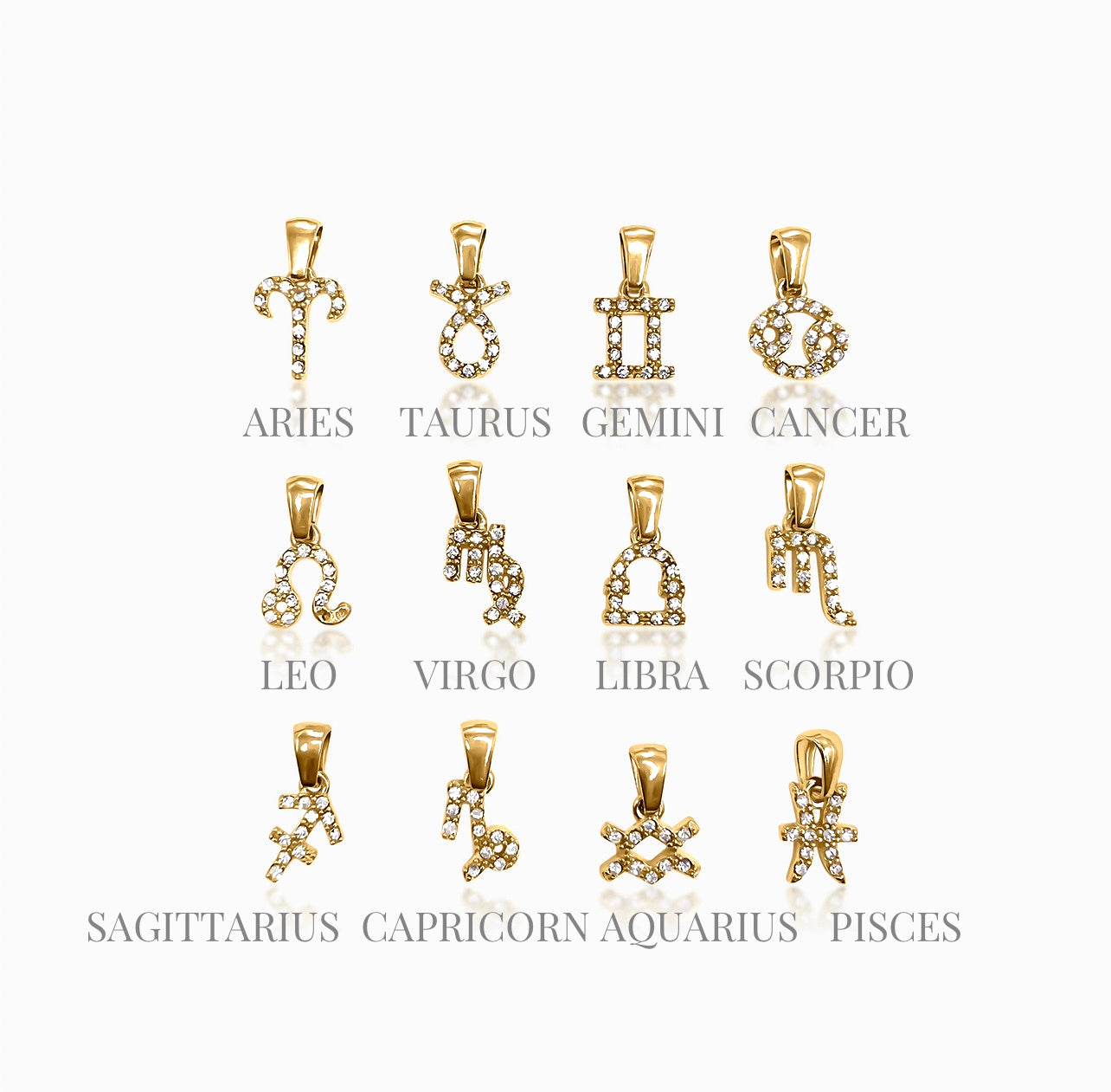Dainty Pave Zodiac Necklace