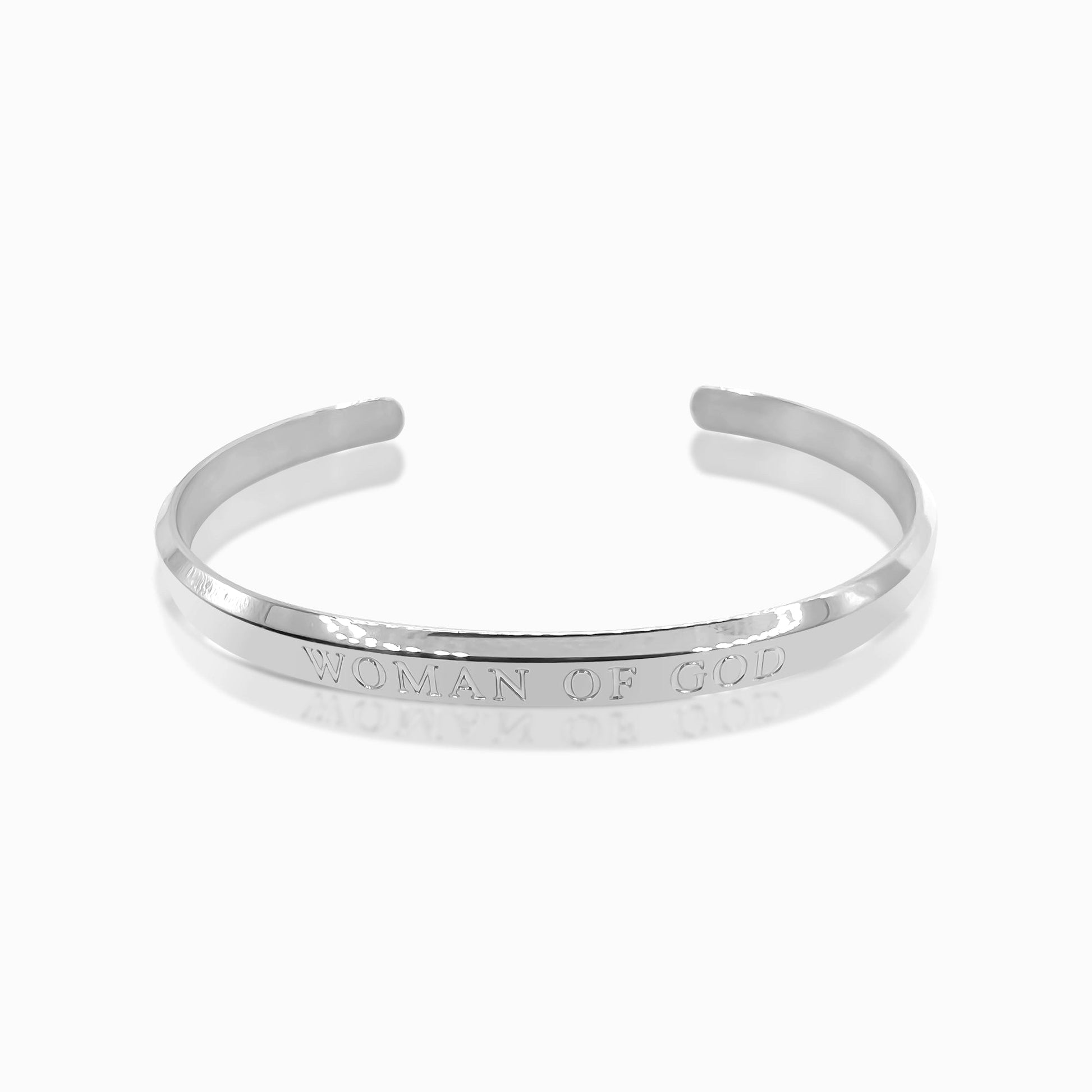Woman of God Bangle | Silver