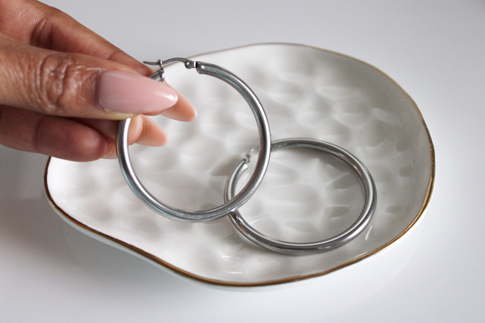 Laine Hoop Earrings | Silver