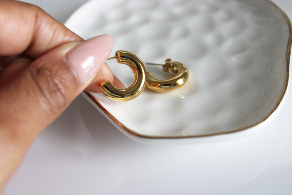 Chunky Mini Hoops | Gold
