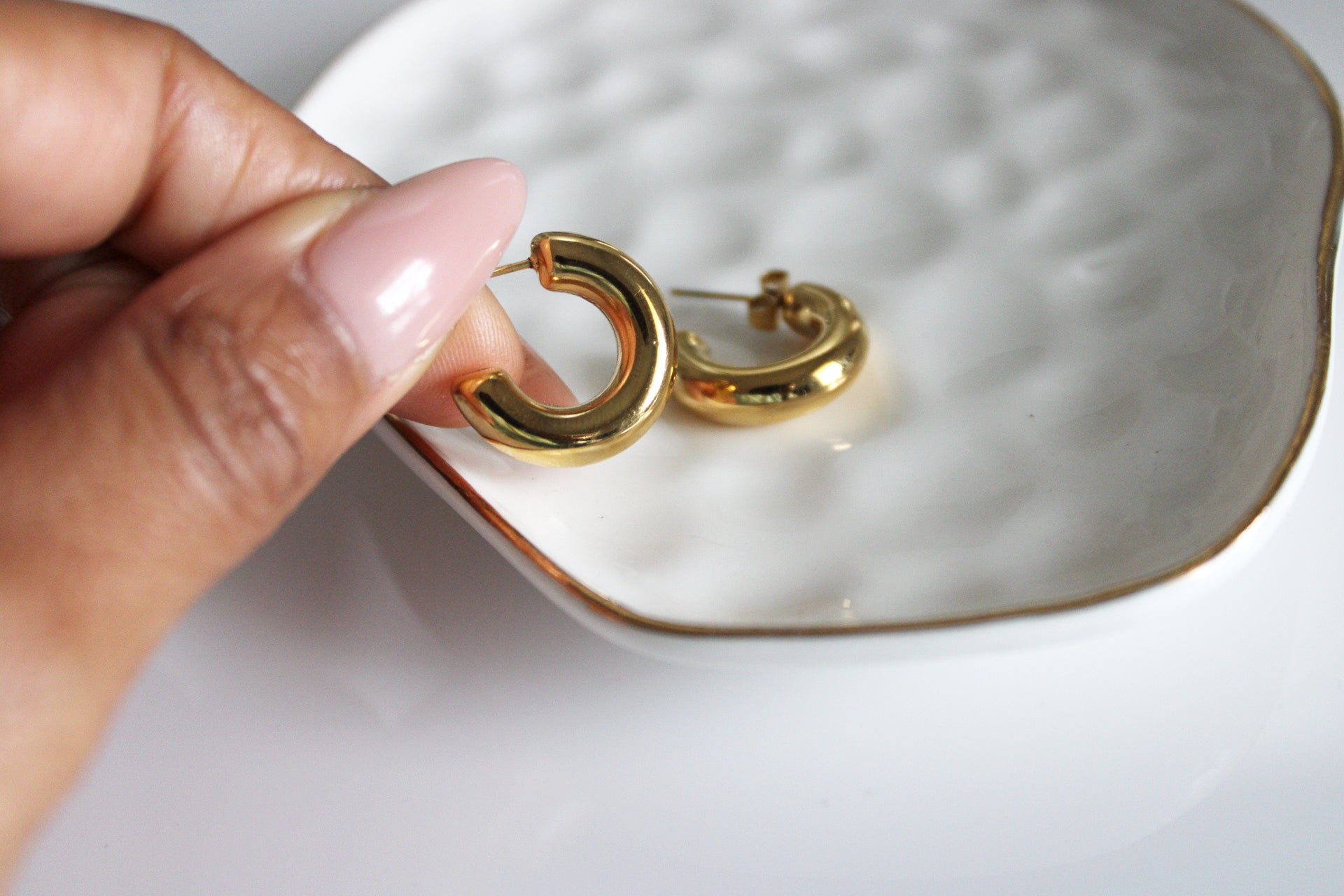Chunky Mini Hoops | Gold