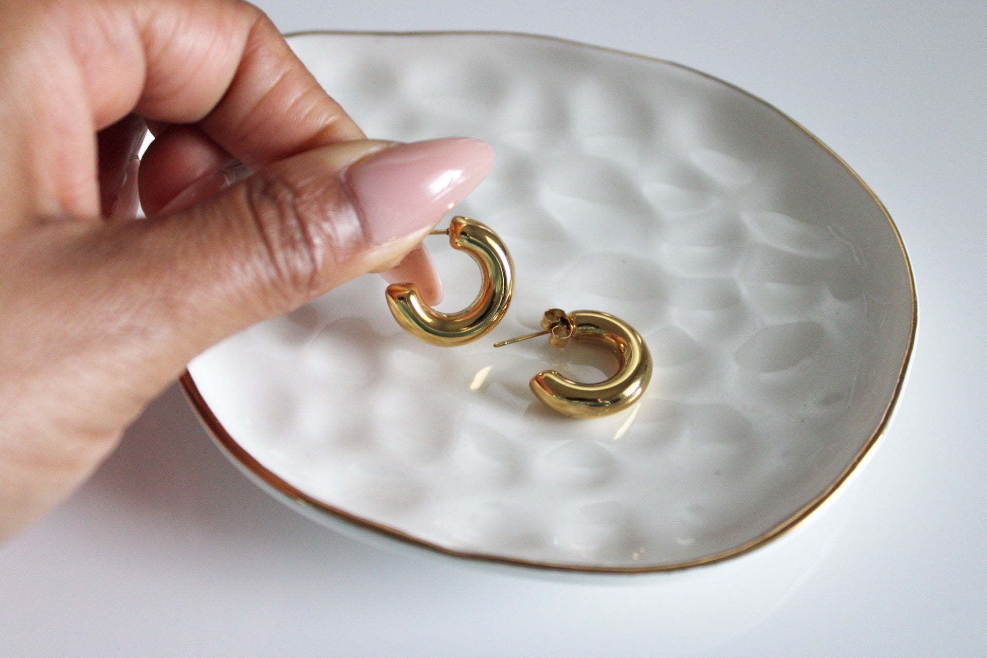 Chunky Mini Hoops | Gold