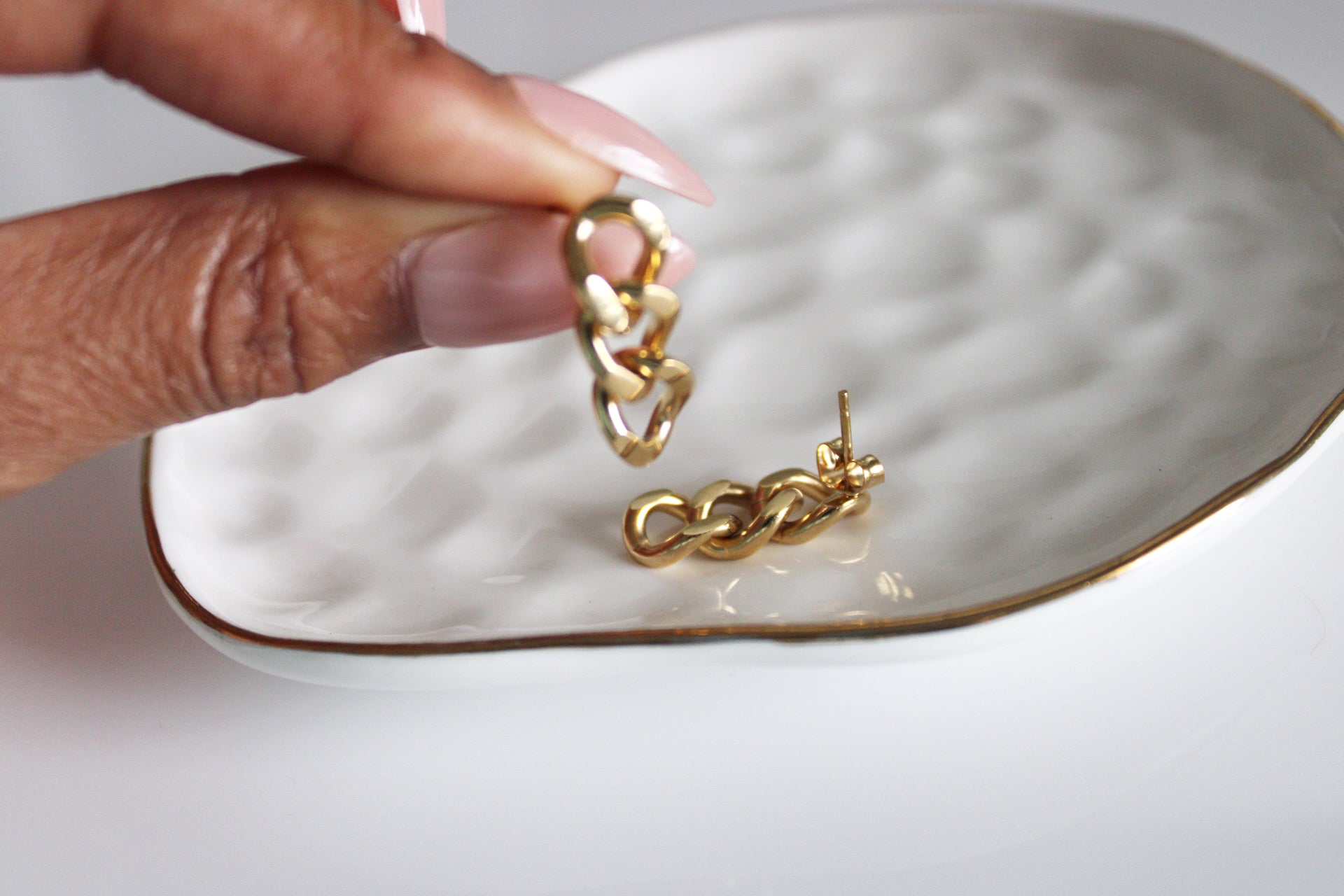 Cuban Link Drop Earrings