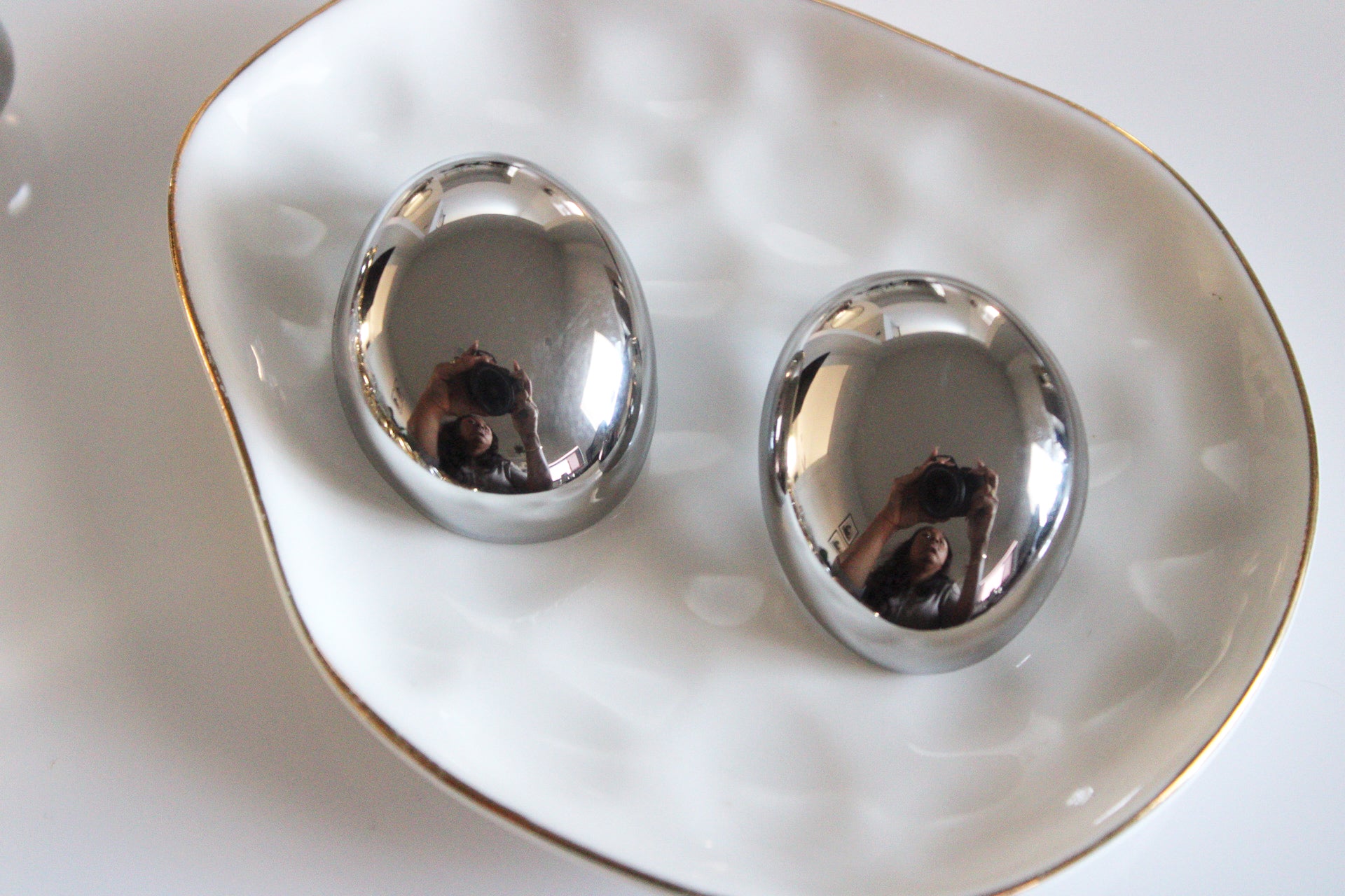 Oversized Oval Stud Earrings | Silver