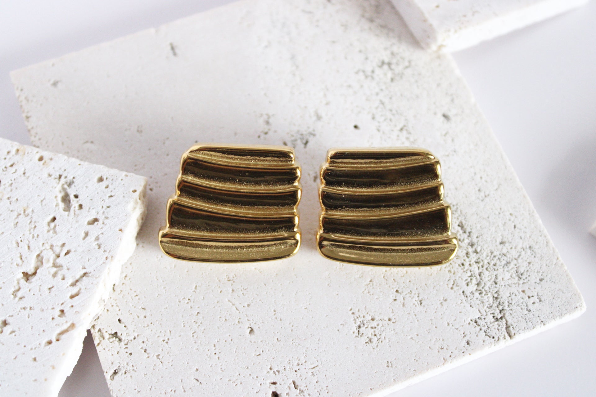 Lark Geometric Gold Earrings