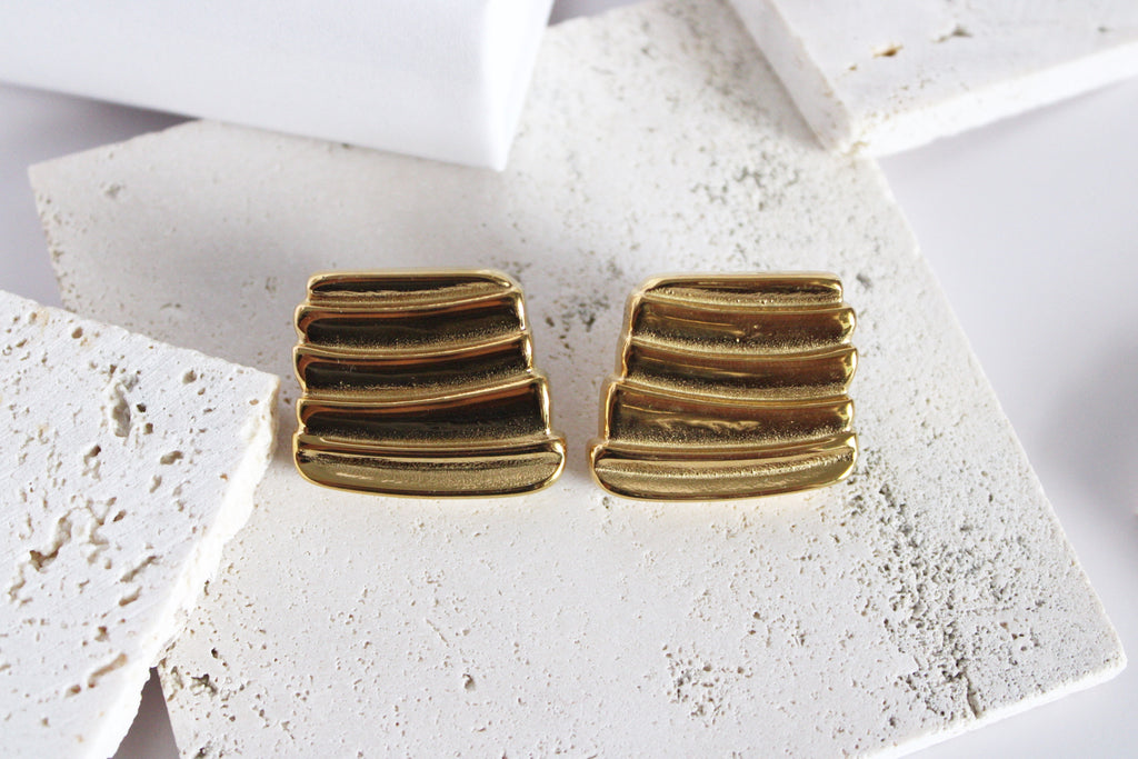 Lark Geometric Gold Earrings