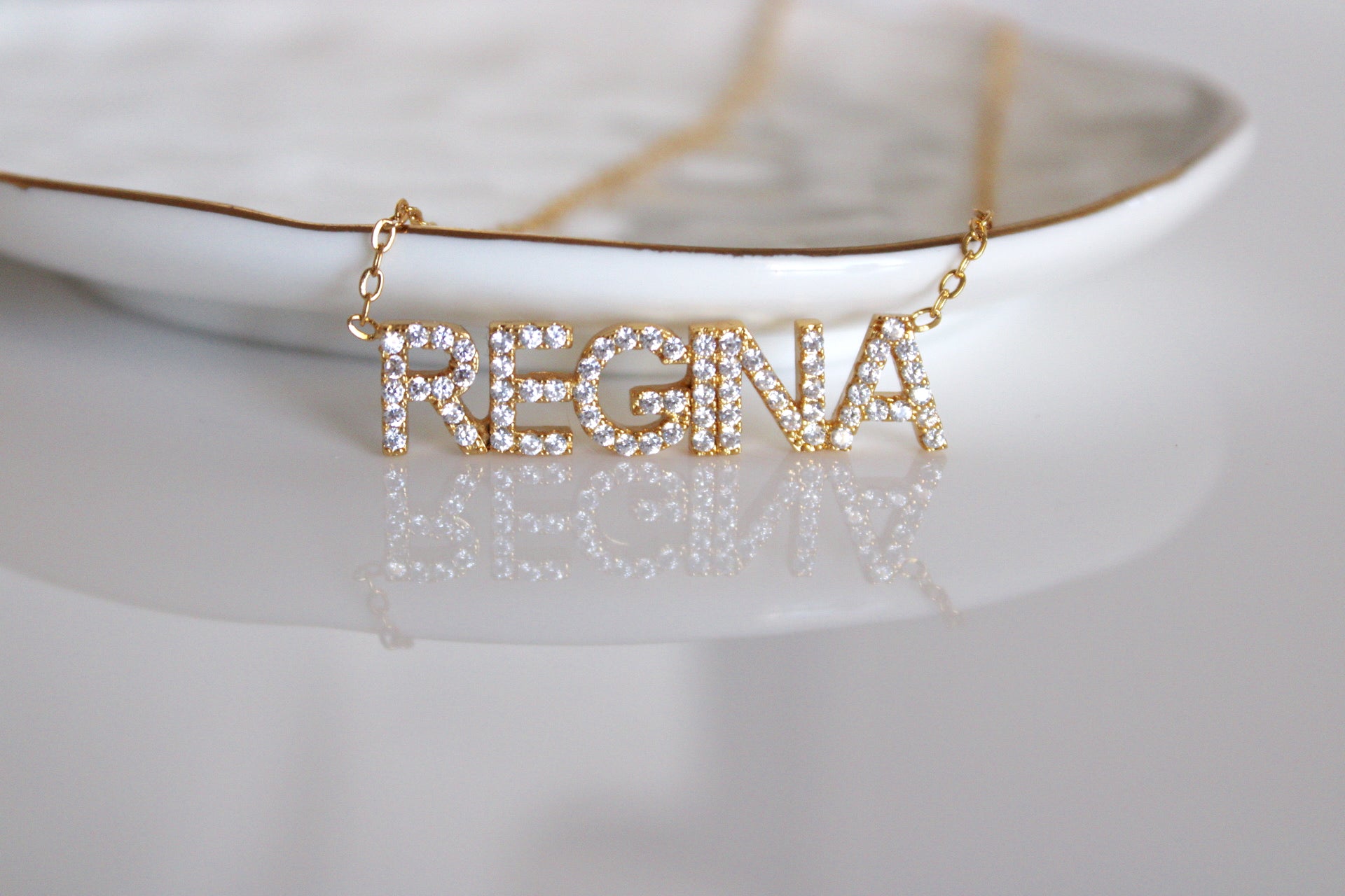 All Caps Name Necklace