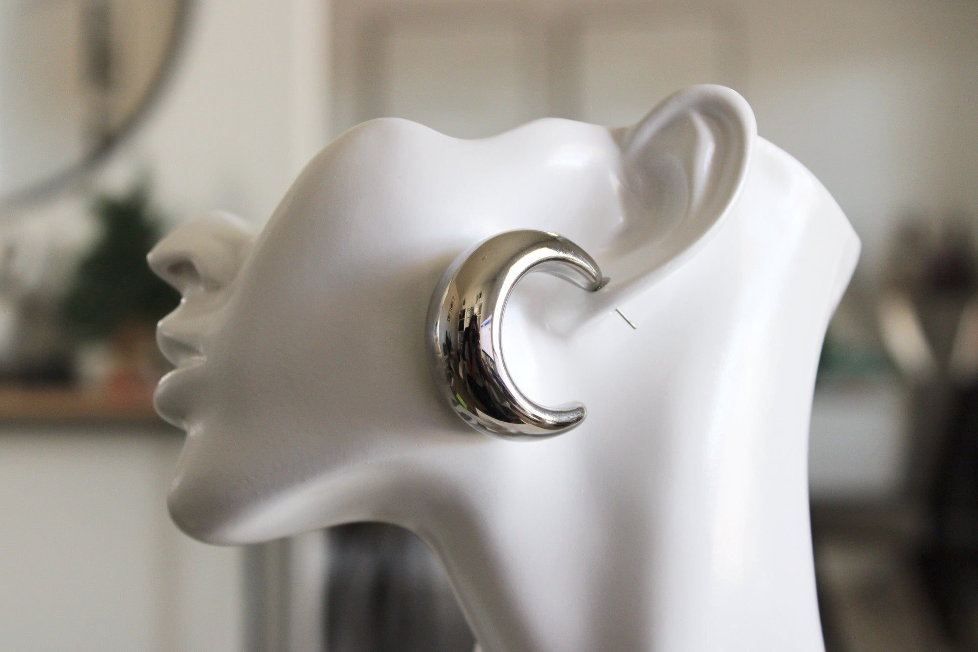 Moon Hoops | Silver