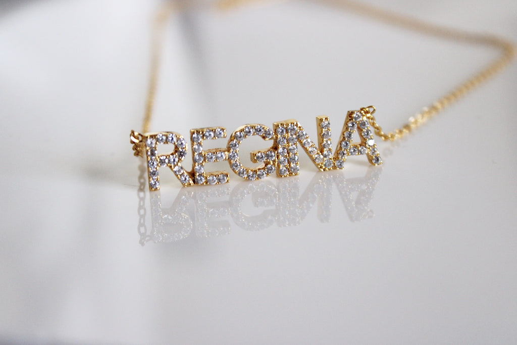 All Caps Name Necklace