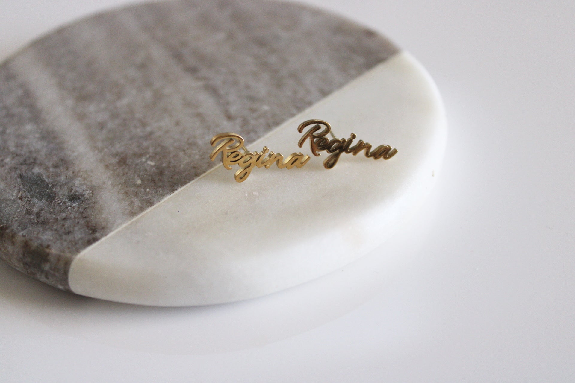 Custom Script Earrings