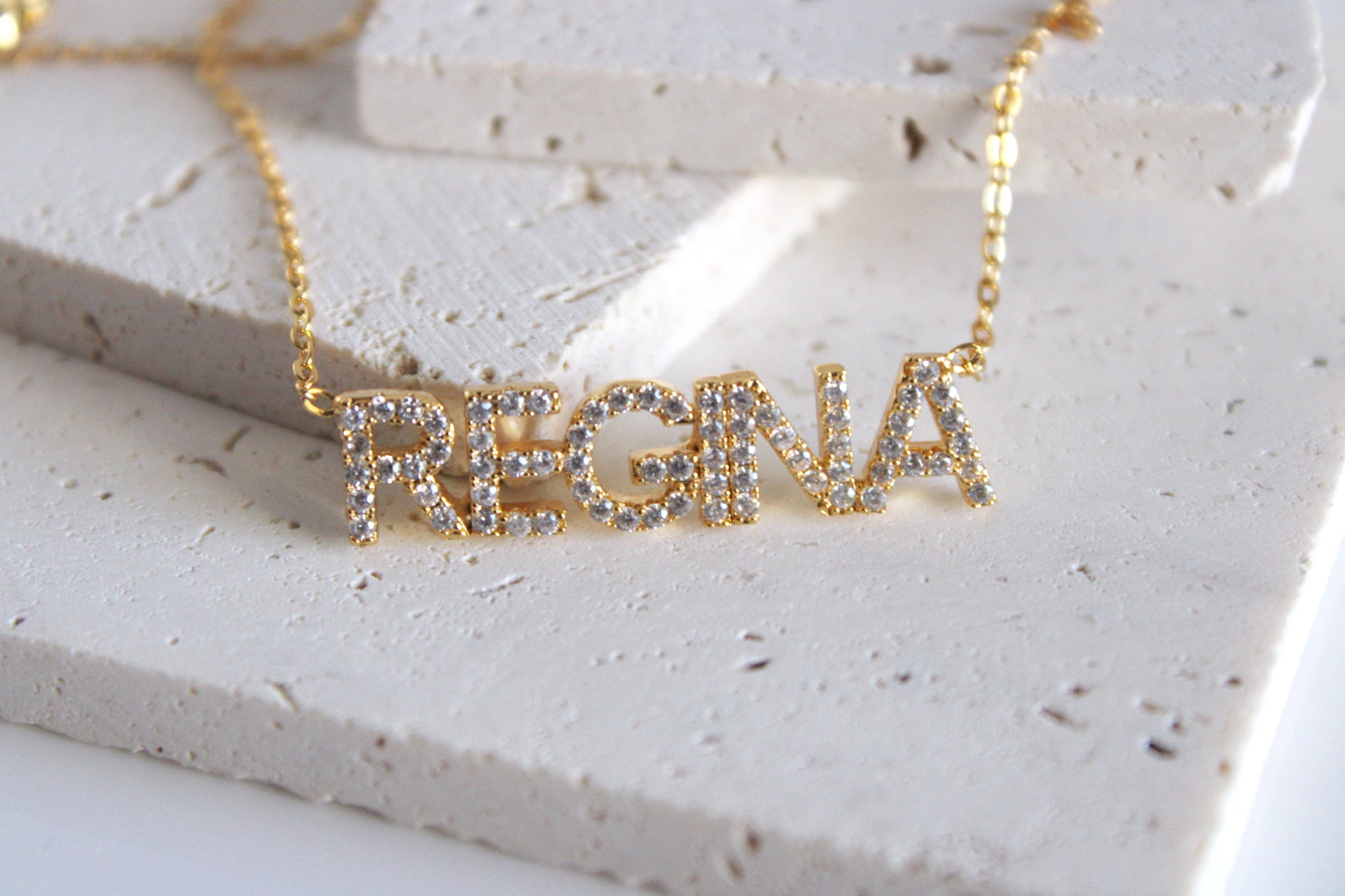 All Caps Name Necklace