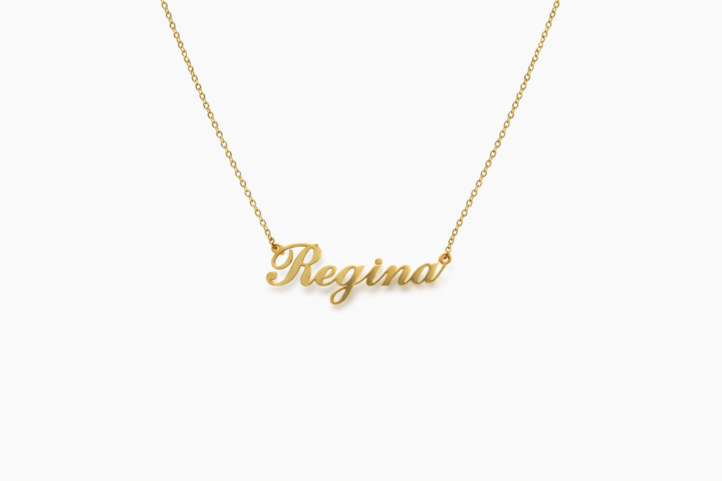 Classic Script Nameplate Necklace