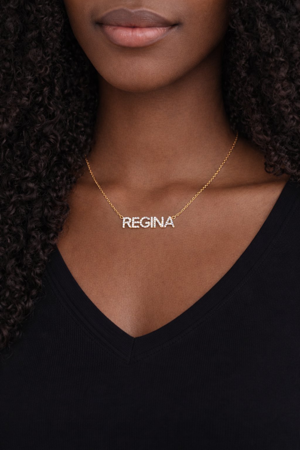 All Caps Name Necklace