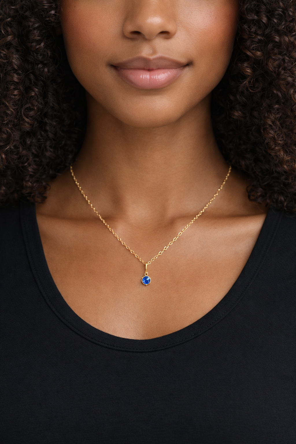 Birthstone Necklace | Classic Round Pendant